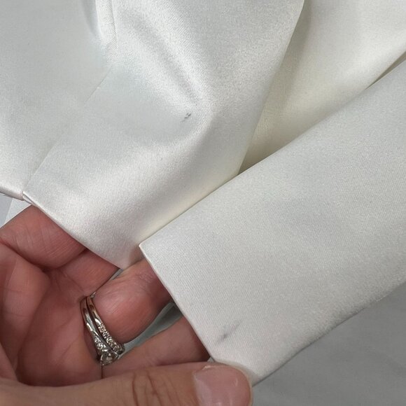 NWT NBD Revolve Vanity Mini Dress One Shoulder Satin Structured White Small - Picture 16 of 16